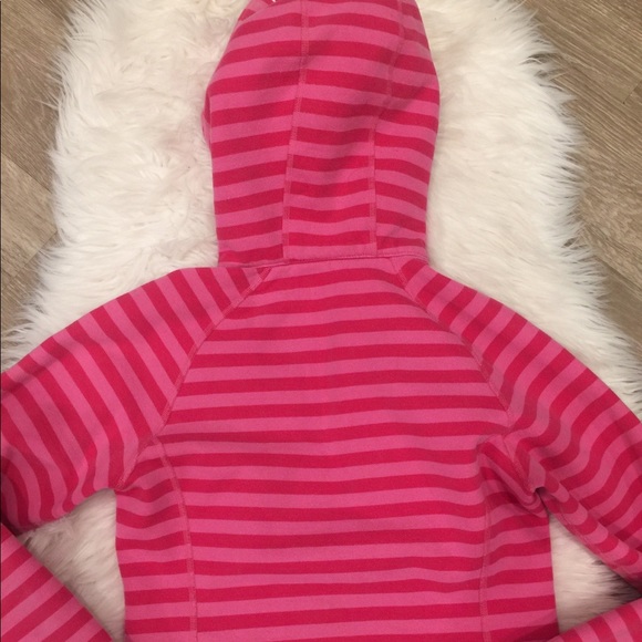 Adorable pink stripe scuba hoodie - Picture 6 of 7